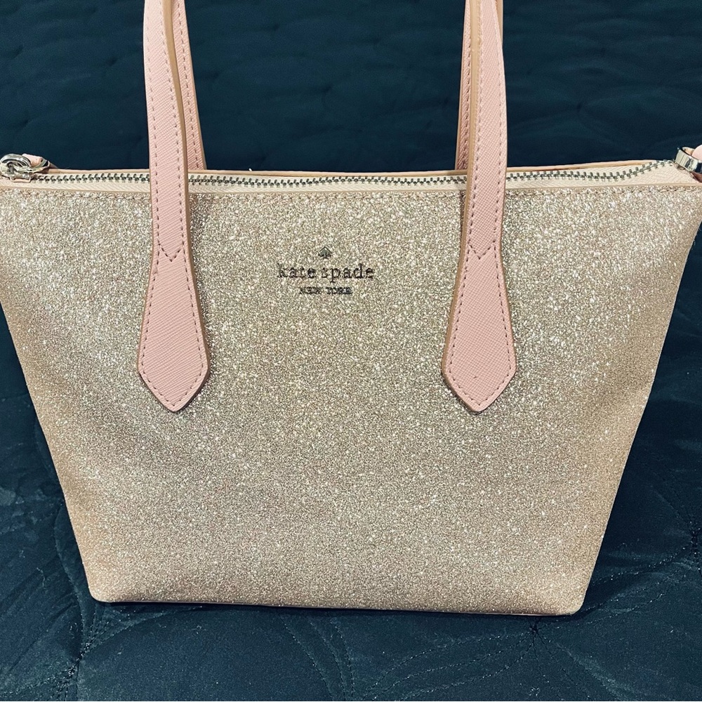 Kate Spade Gold Glitter Crossbody Bag